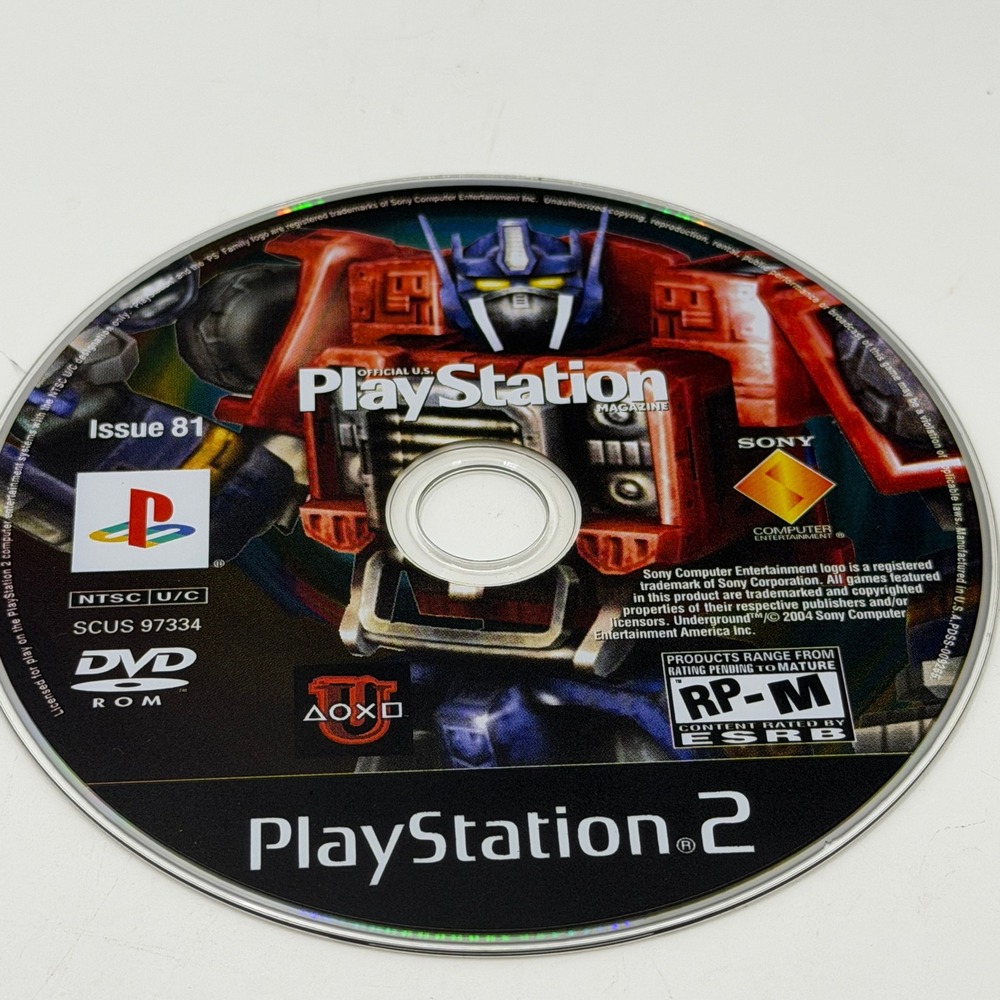 Sony‎ PlayStation 2 OPM Demo Disc 81 Psi-Ops Transformers Retro PS2 Gaming Rare - Picture 5 of 8